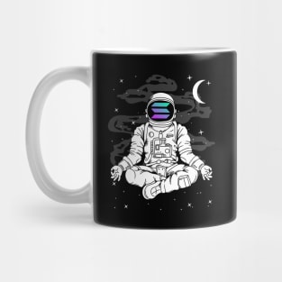 Astronaut Yoga Solana SOL Coin To The Moon Crypto Token Cryptocurrency Blockchain Wallet Birthday Gift For Men Women Kids Mug